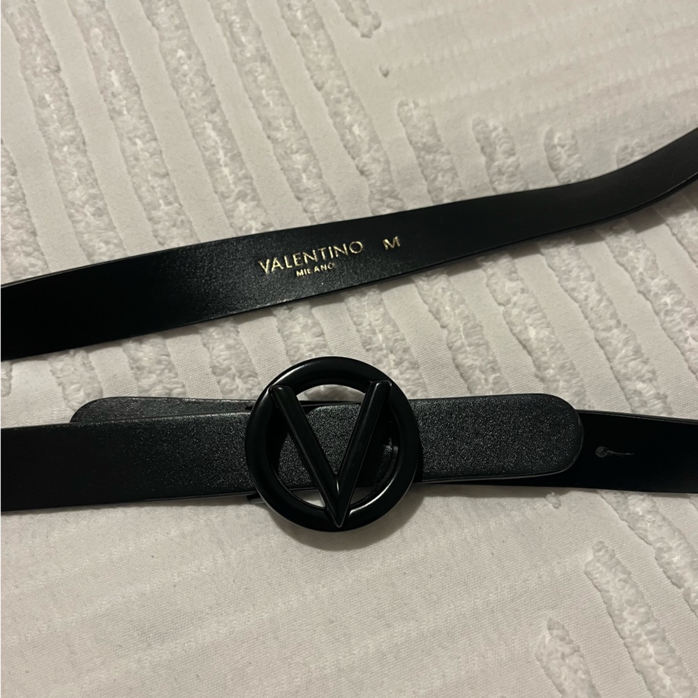 Valentino Sleek Black Women's Belt